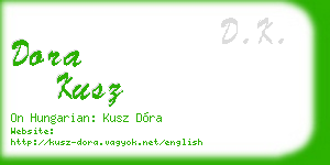 dora kusz business card